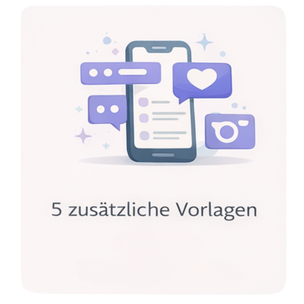 5 zusätzliche Vorlagen