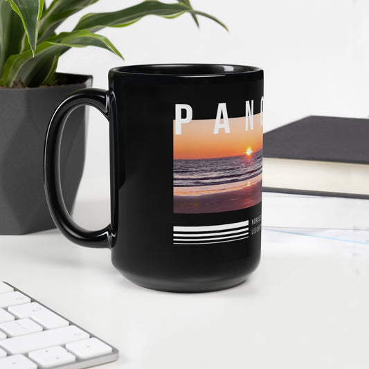 Schwarze Panorama Borkum Tasse