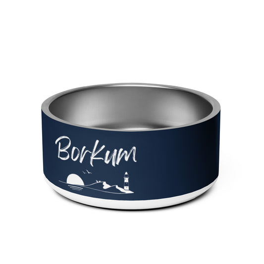 Futternapf mit Borkum Schriftzug